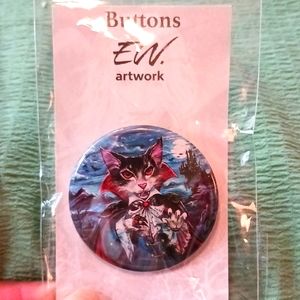 New EW artwork Button DraCatula, pin for Halloween, Costume, Party, Cosplay, etc